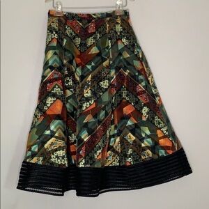 Noir Sachin & Babi Tribal Print Full Skirt midi Skirt small women’s orange